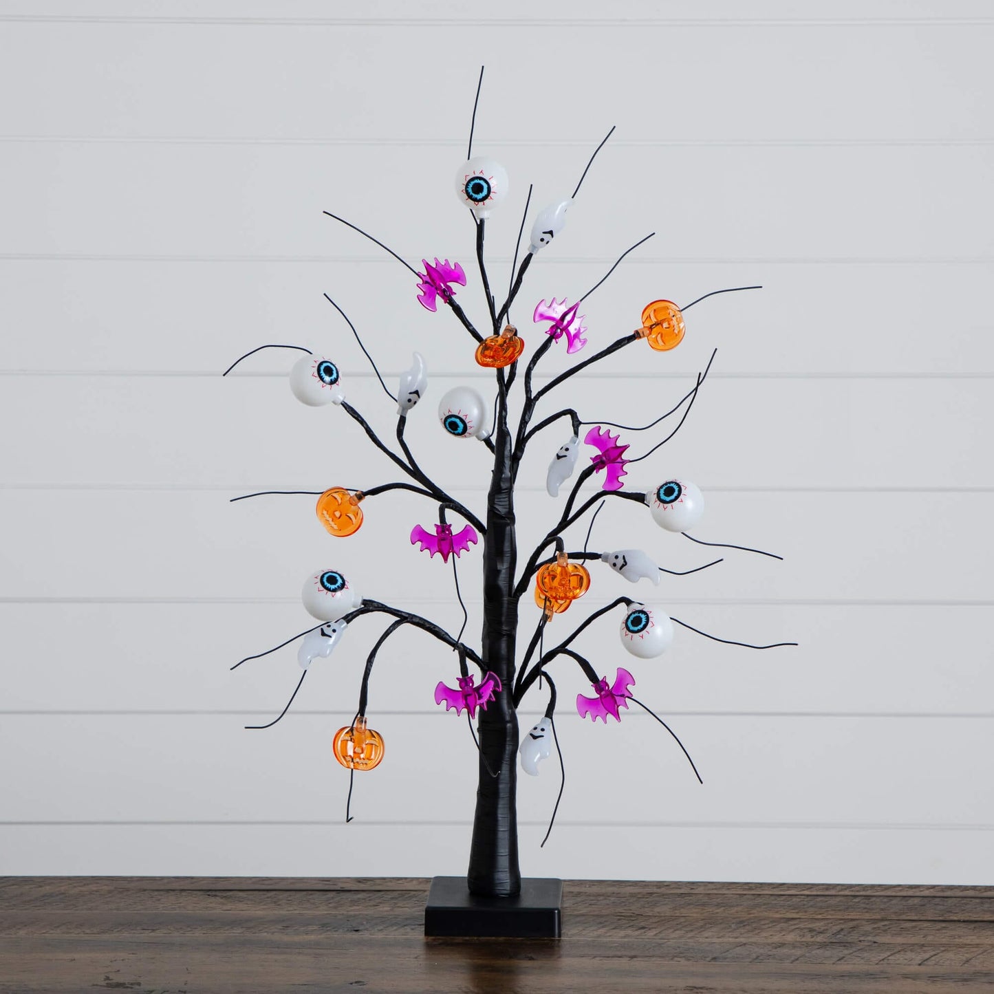 Nearly Natural 2' Lit Halloween Ornament Tree with eyeballs, ghosts & pumpkins (24 LEDs) on Tampa Home & Garden Store