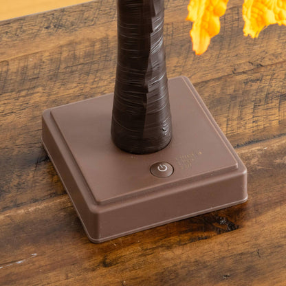 2' Pre-Lit Autumn Maple artificial tree trunk wrapped in dark brown with detachable base on Tampa Home & Garden Store