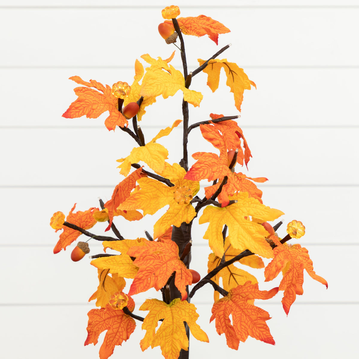 Nearly Natural 2' Pre-Lit Autumn Maple Artificial Tree with 24 warm white LED pumpkin lights on Tampa Home & Garden Store