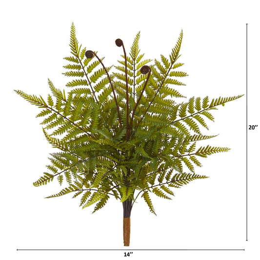 20” Fern Artificial Plant (Set of 3) - Tampa Home & Garden Store
