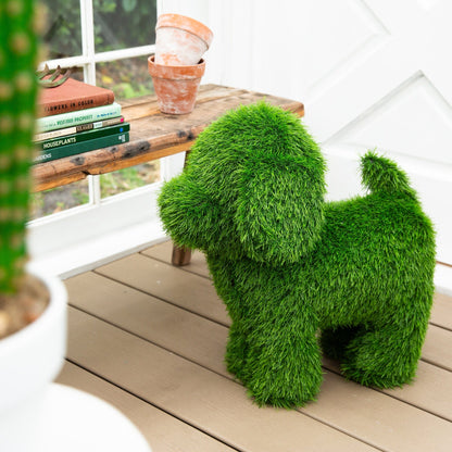 Nearly Natural 18in artificial grass topiary ball; indoor/outdoor green spheres on Tampa Home & Garden Store