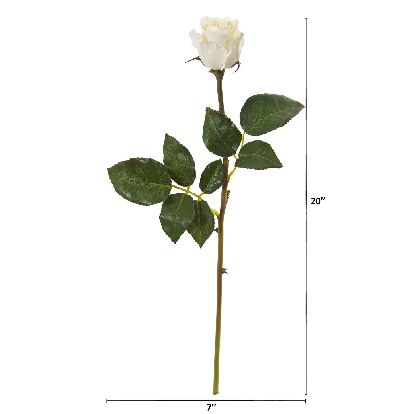 Bouton de rose artificiel de 50 cm (lot de 12)