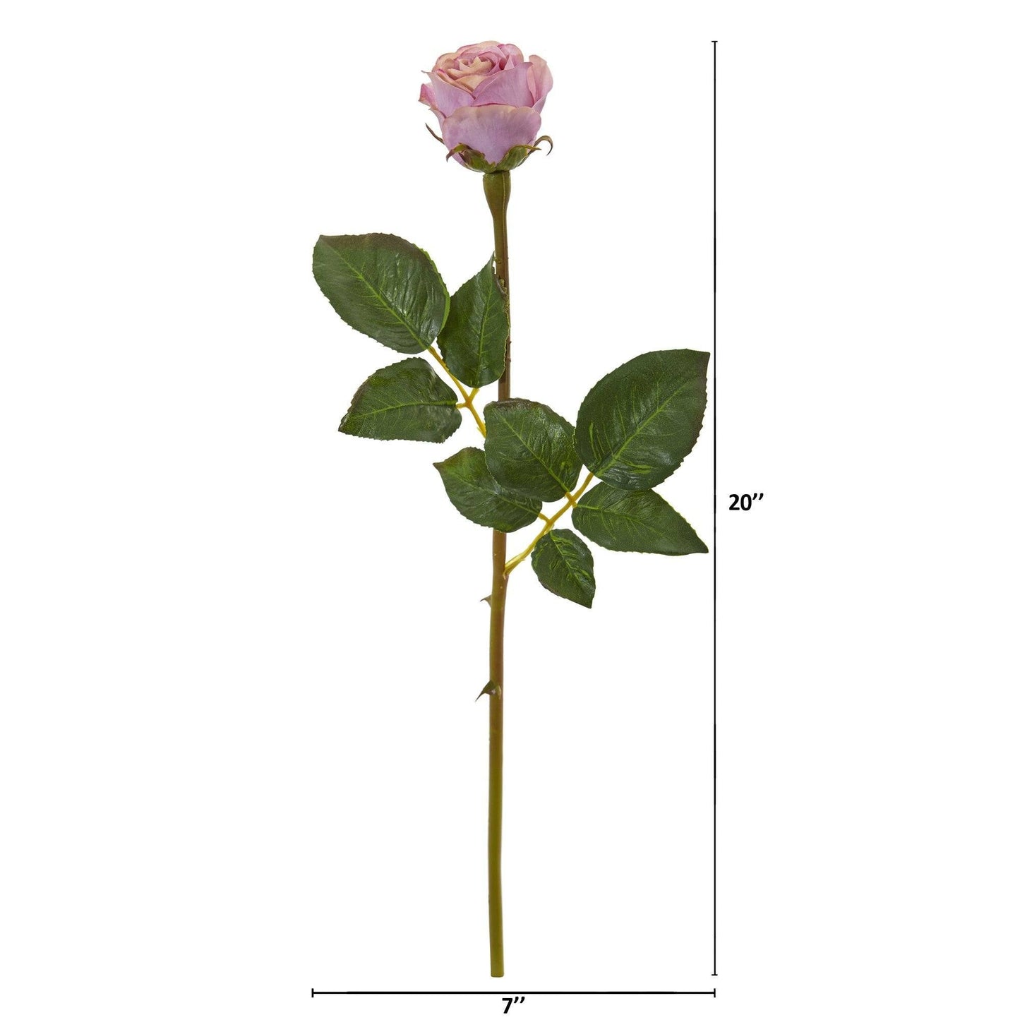 Bouton de rose artificiel de 50 cm (lot de 12)