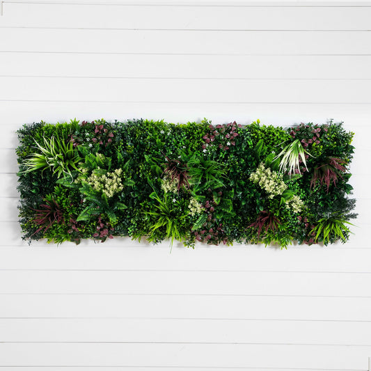Corfu Island artificial living wall panels 20x20, UV resistant, set of 3 by Nearly Natural on Tampa Home & Garden Store