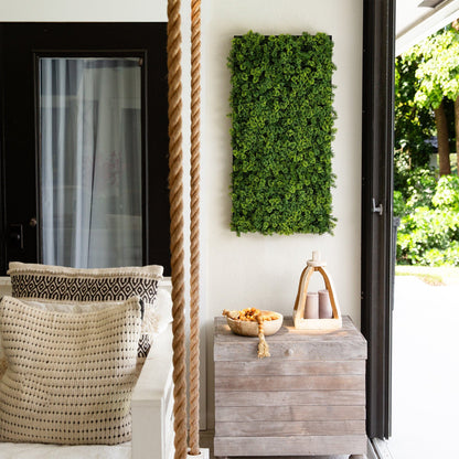 the Artificial Green Meadow Wall Panel in Black