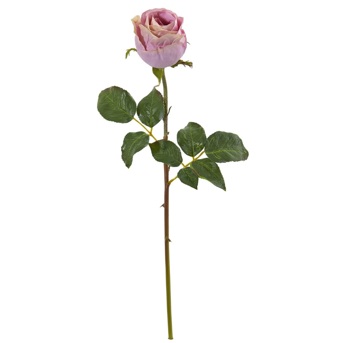 Bouton de rose artificiel de 21 po (lot de 6)