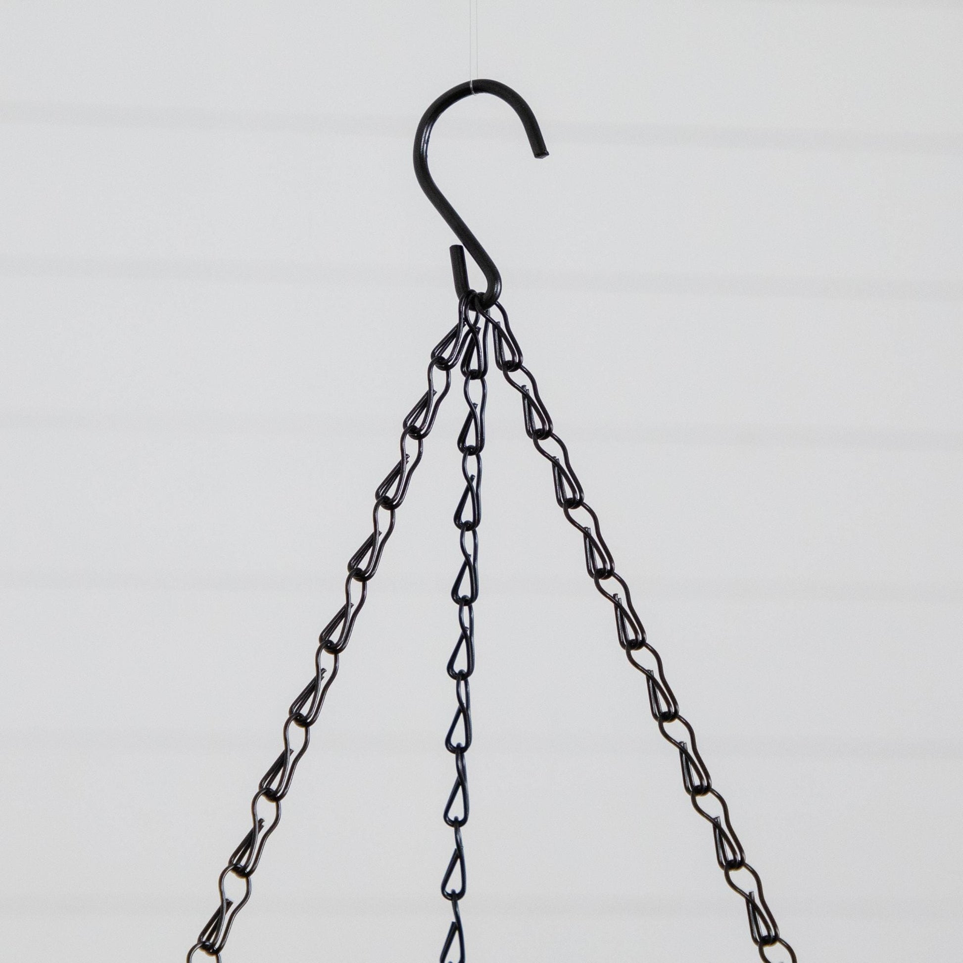 Hanging chain and hook for Nearly Natural 21in UV-resistant artificial gardenia basket black on Tampa Home & Garden Store