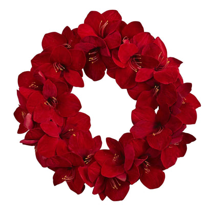 Couronne d'amaryllis de 56 cm