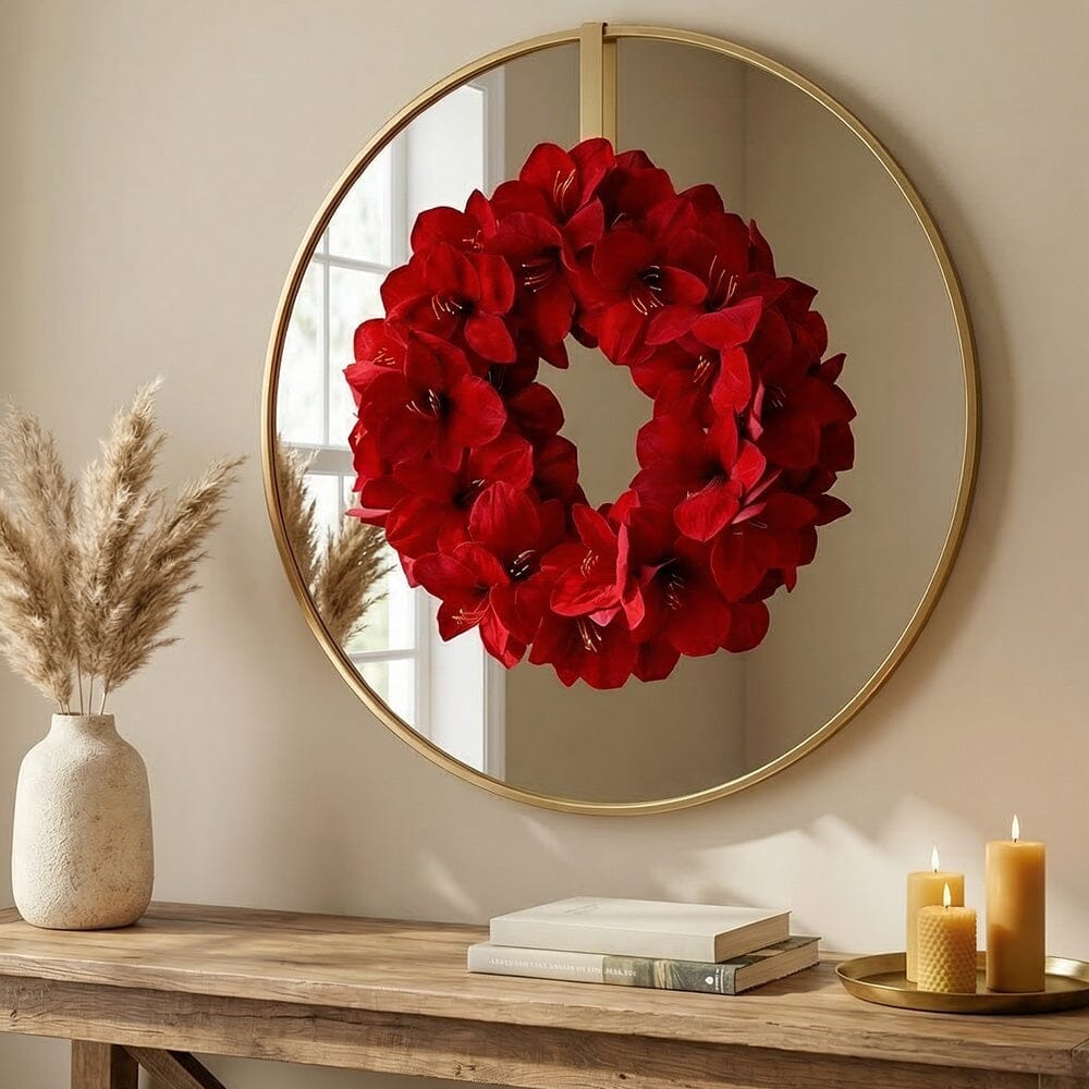 Couronne d'amaryllis de 56 cm