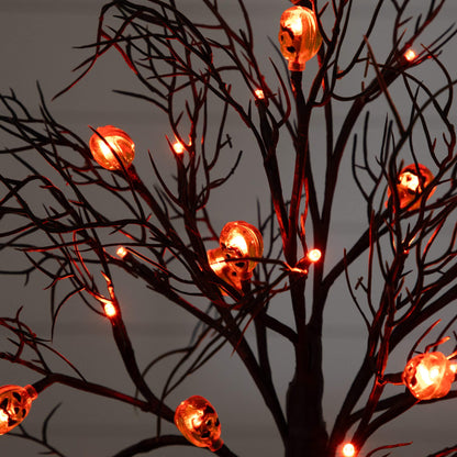 22in pre-lit Halloween twig tree by Nearly Natural with 12 orange pumpkin-shaped LED lights on Tampa Home & Garden Store