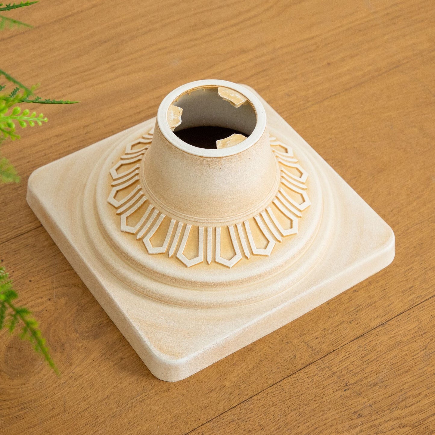 22 inch UV resistant artificial fern in ivory urn planter Nearly Natural for indoor/outdoor use on Tampa Home & Garden Store