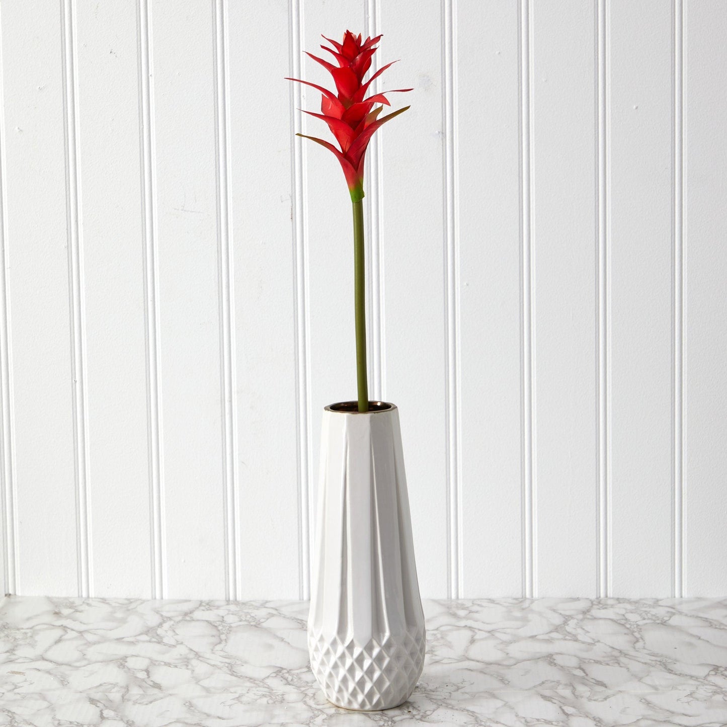 Tallos de flores artificiales de bromelia estrella de 23" (juego de 6)