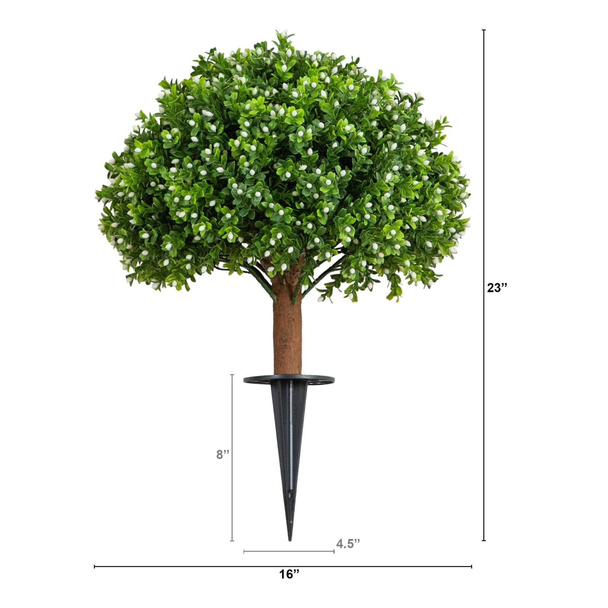 Boxwood topiary Nearly Natural 23in artificial on ground stake for indoor/outdoor use on Tampa Home & Garden Store