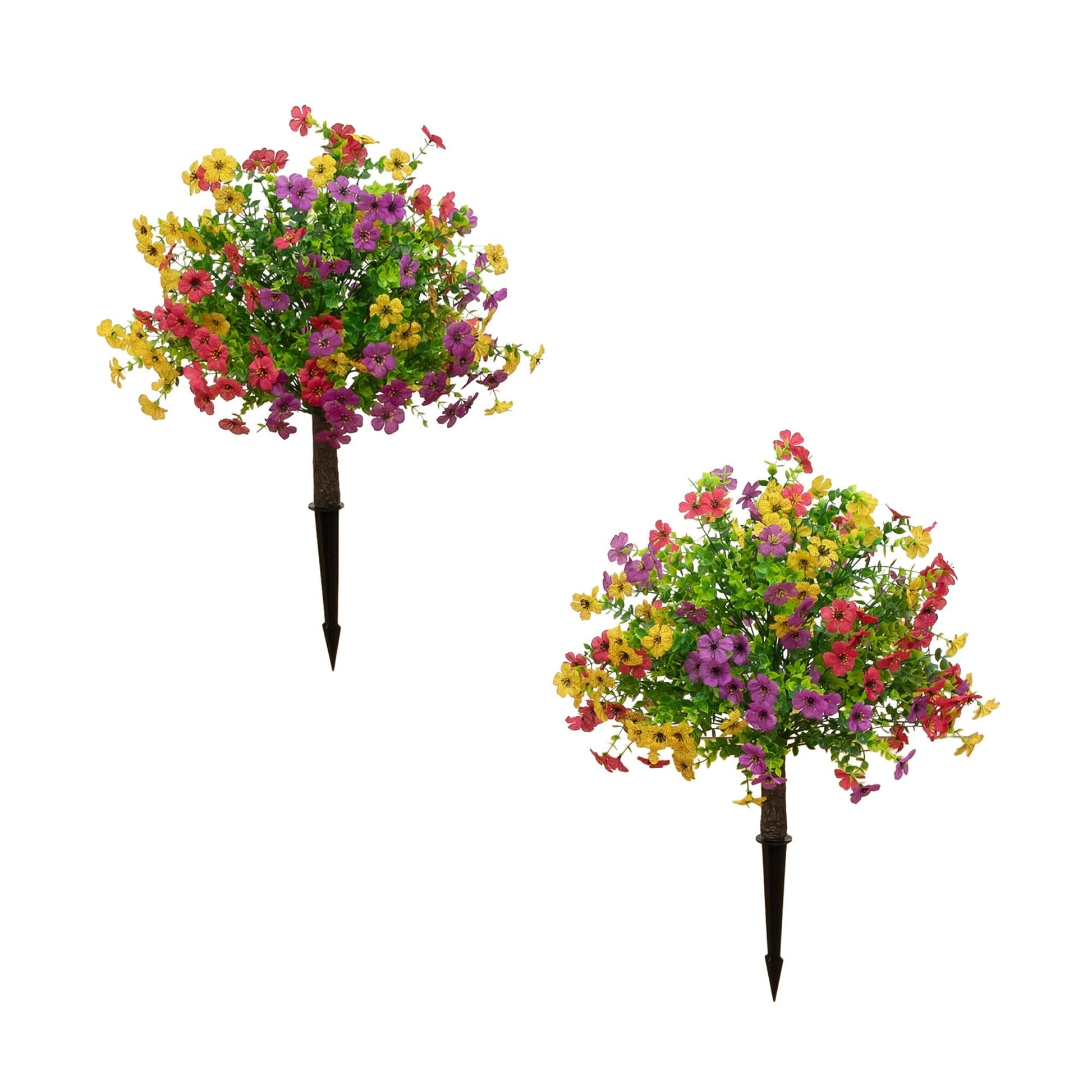 23in UV artificial daisy flowering plant by Nearly Natural with stake set of 2 indoor outdoor on Tampa Home & Garden Store