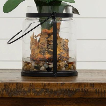 24 Inch Amaryllis in Glass Vase, Nearly Natural artificial arrangement in clear vase with stones on Tampa Home & Garden Store