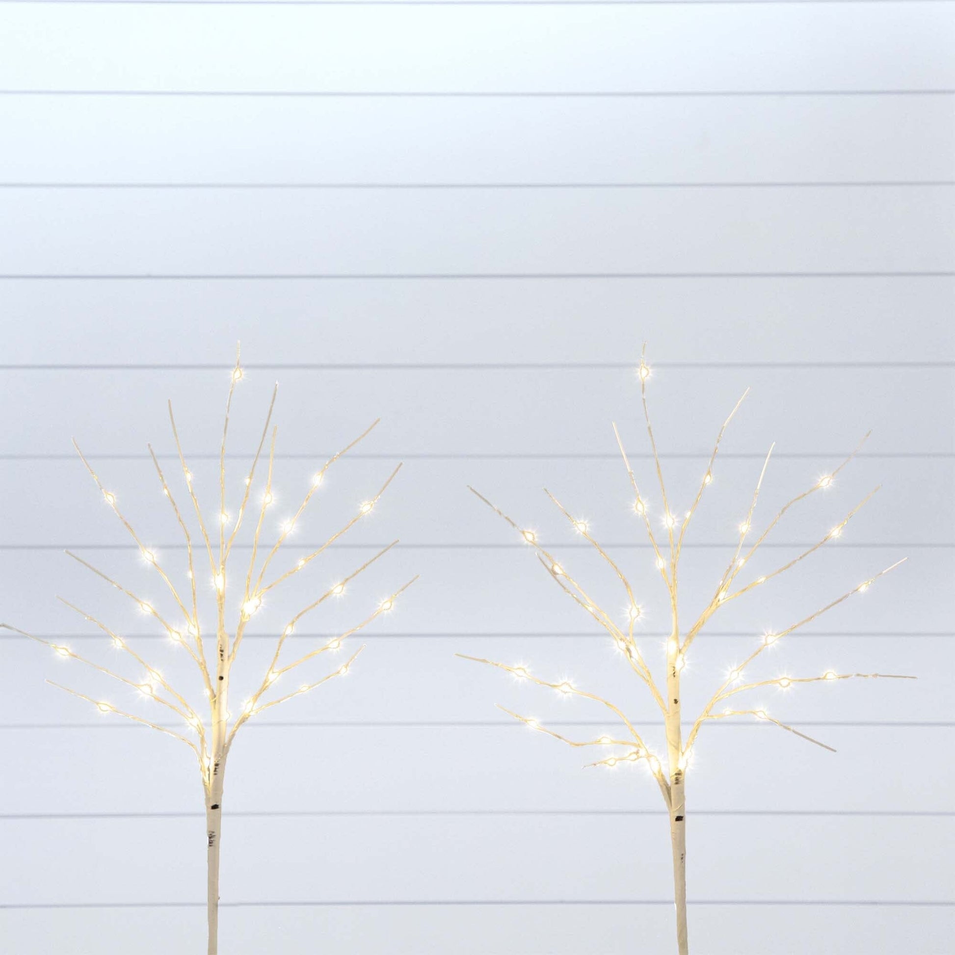 24in pre-lit white birch branches with 80 warm LEDs, set of 2 by Nearly Natural on Tampa Home & Garden Store