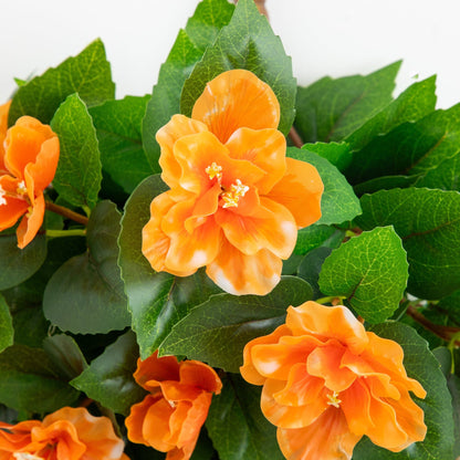 Artificial azalea hanging plant set of 3, 24in, orange blooms with green leaves Nearly Natural on Tampa Home & Garden Store