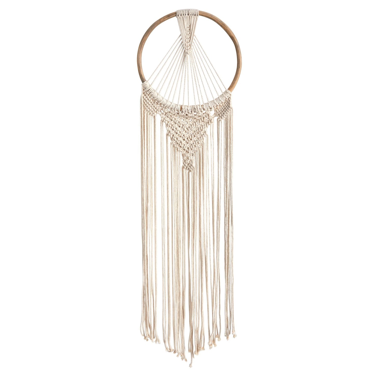 24” x 10” Handmade Bohemian Macrame Dreamcatcher Wall Hanging Decor