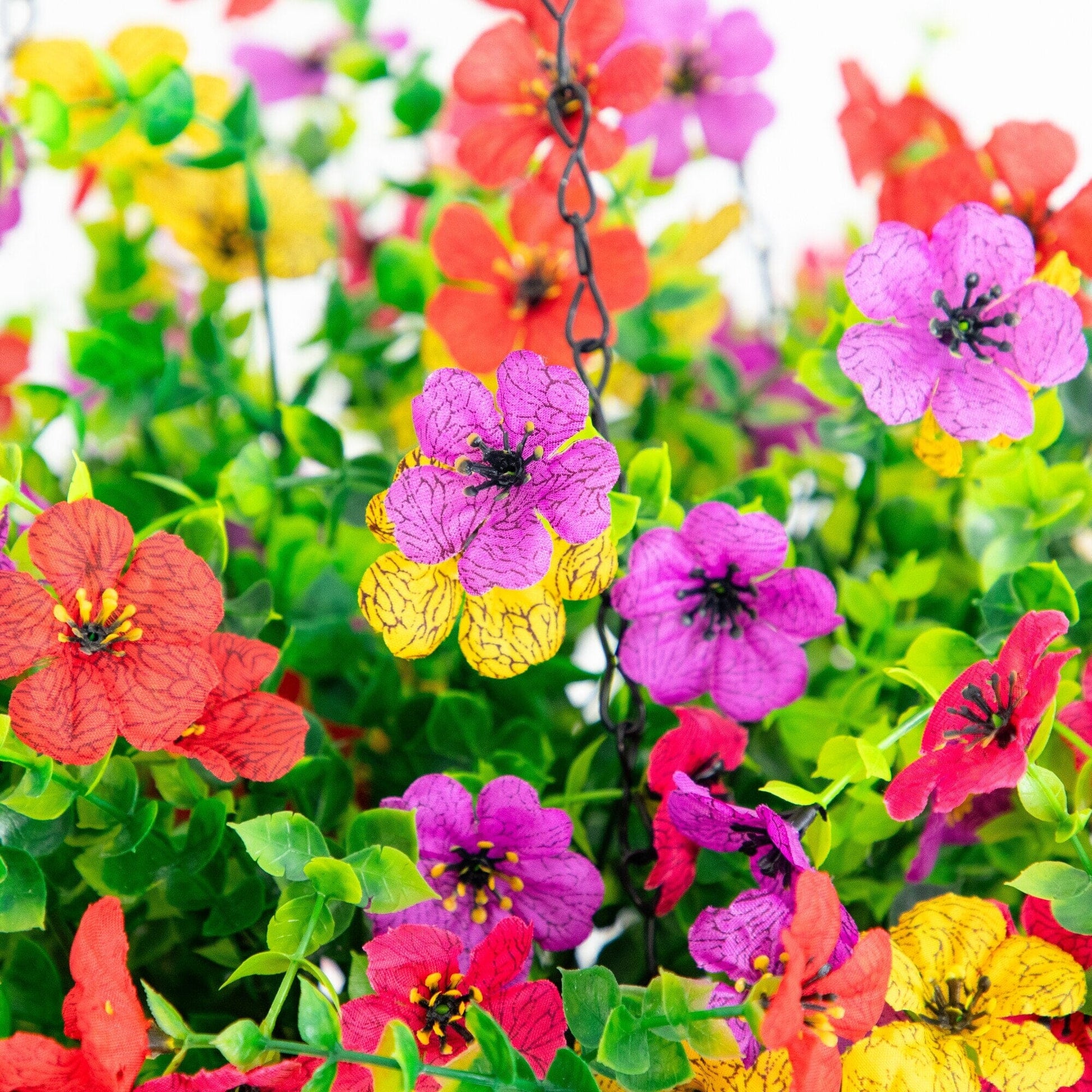 Artificial Daisy Hanging Basket 24in UV-Resistant Nearly Natural indoor outdoor use on Tampa Home & Garden Store