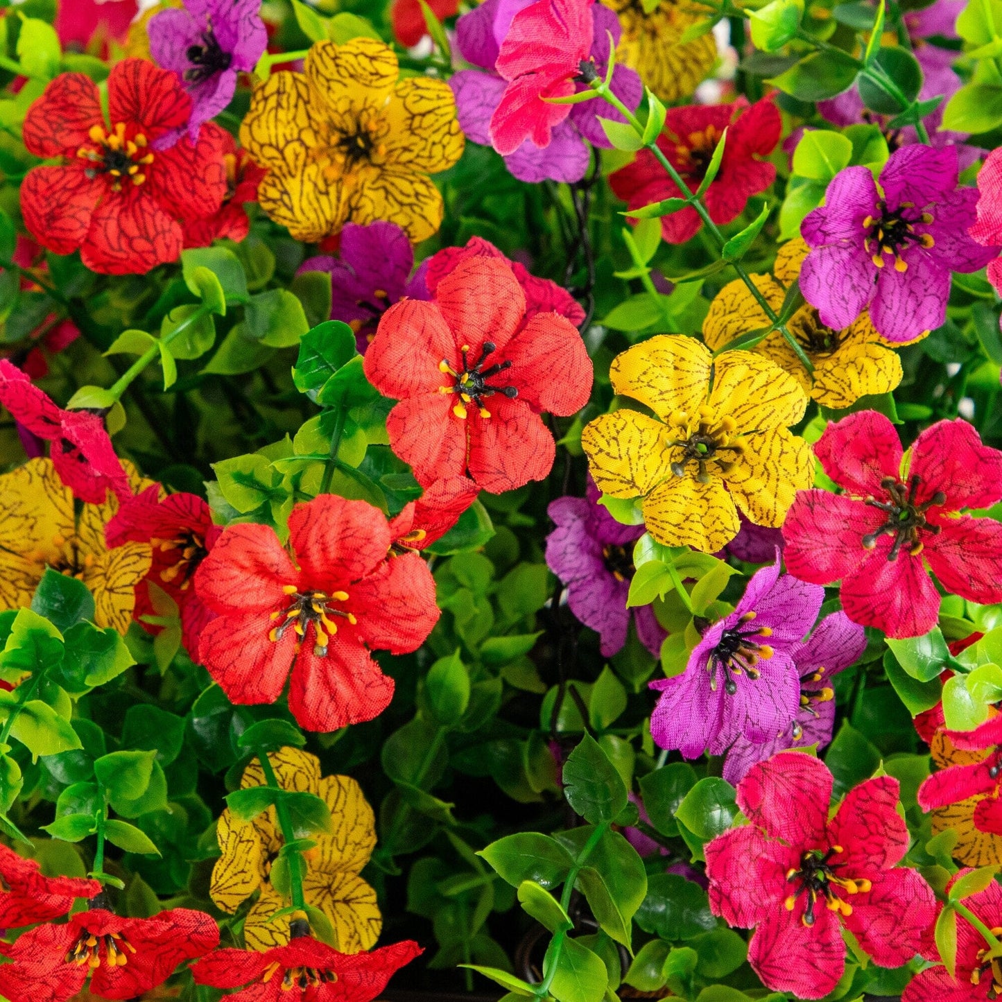 24in UV resistant artificial daisy hanging basket kit set of 2 Nearly Natural on Tampa Home & Garden Store