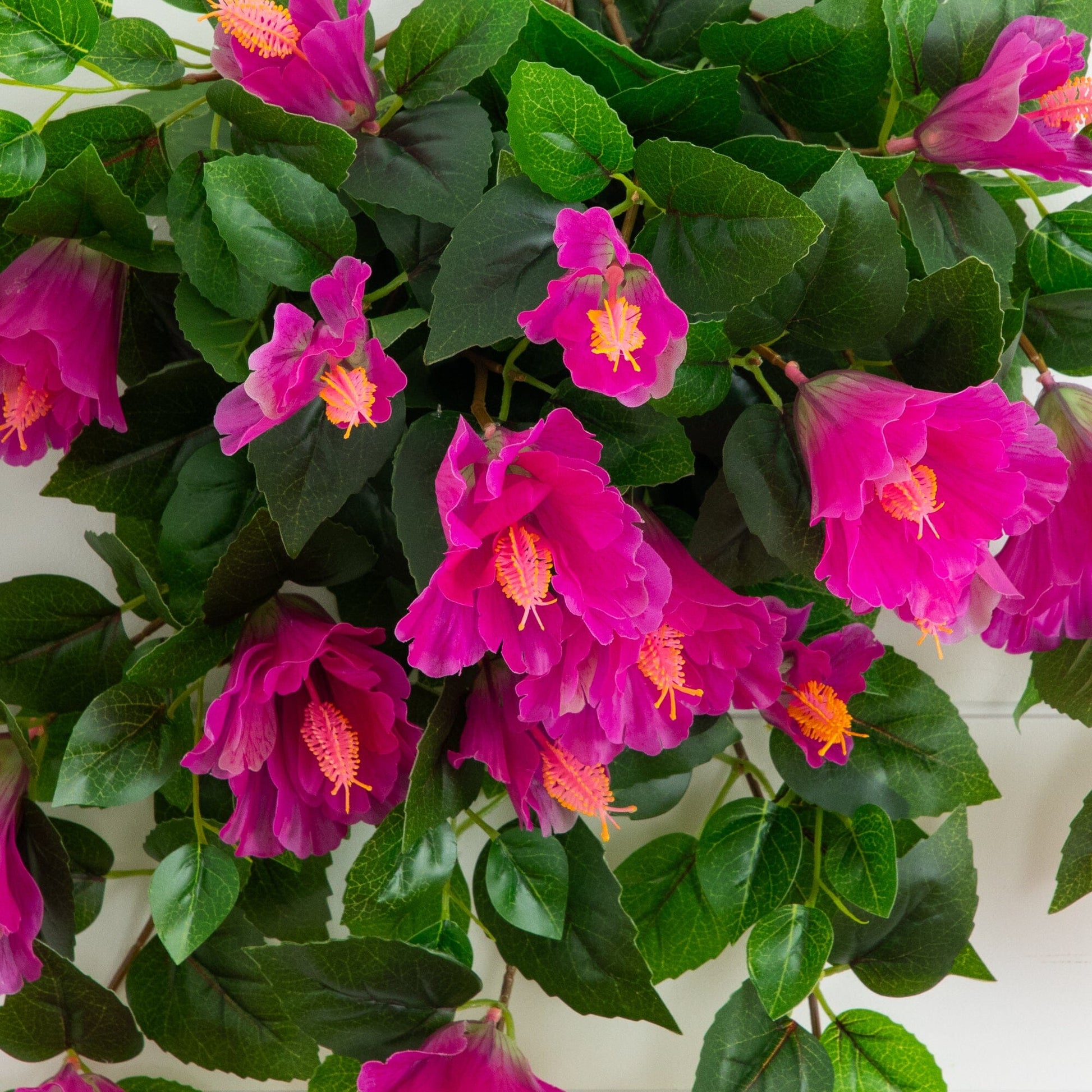 Nearly Natural 24in UV-resistant artificial hibiscus hanging plant set of 2 with pink blooms on Tampa Home & Garden Store