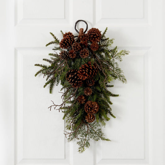26” Pine & Pine Cone Teardrop - Tampa Home & Garden Store