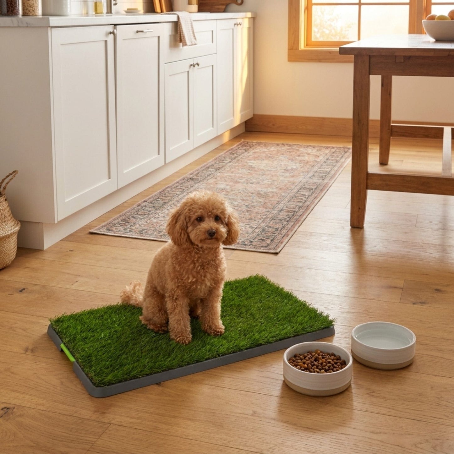 Pet potty grass pad by Nearly Natural, UV-resistant artificial turf for indoor/outdoor training, 26.7 x 16.5 in on Tampa Home & Garden Store