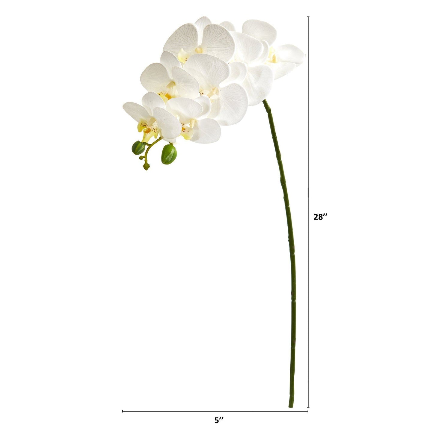 28” Orchid Phalaenopsis Artificial Flower Stem (Set of 6)