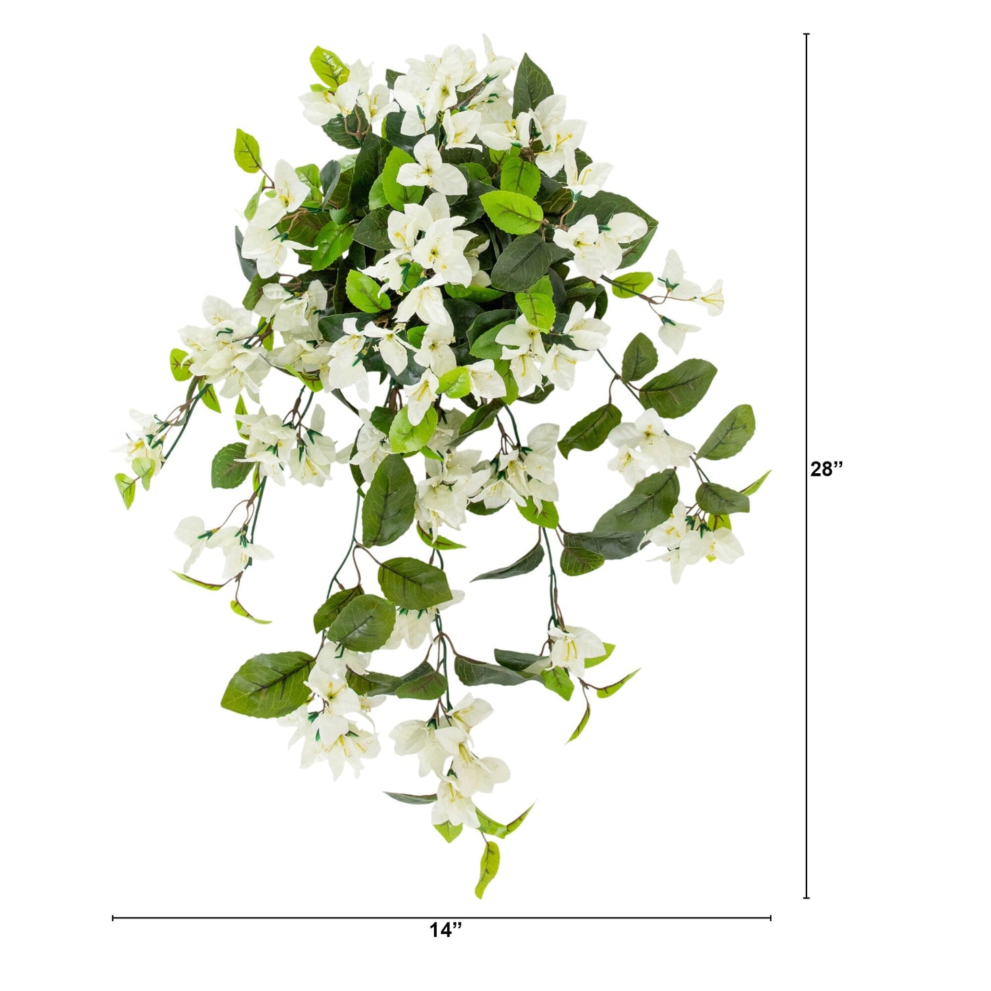 Bougainvillea hanging plant set of 2, 28in UVresistant by Nearly Natural indoors/outdoors on Tampa Home & Garden Store