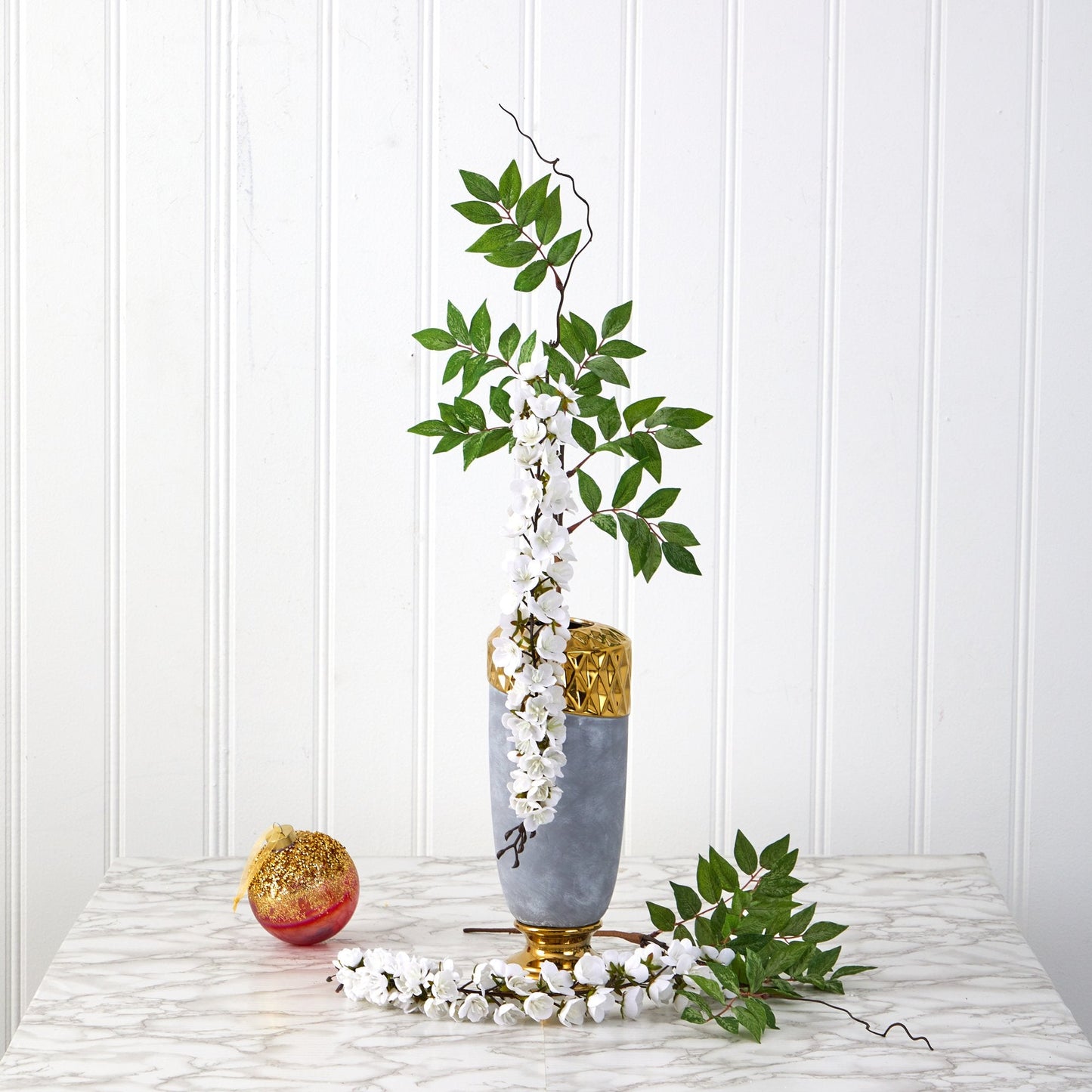 Flor artificial de glicina de 71 cm (juego de 8)