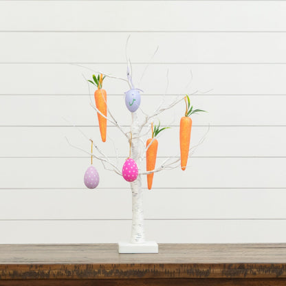 2' Pre-Lit Artificial Easter Egg and Carrots Ornament Twig Tree with 24 LEDs Nearly Natural on Tampa Home & Garden Store