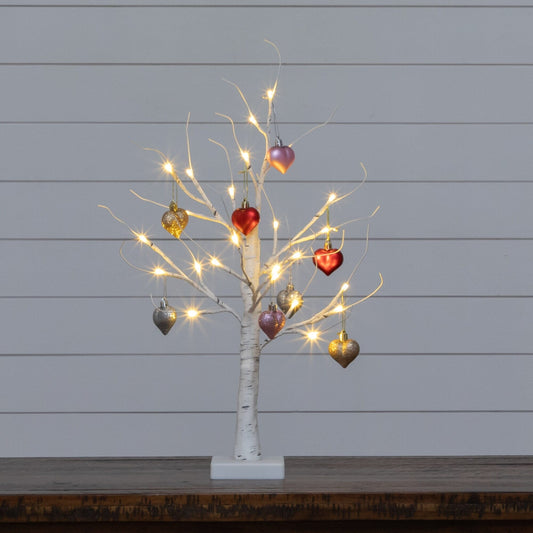 2 Ft Artificial Valentine Twig Tree And Lights