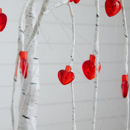 Willow Tree 2' pre-lit Valentine's Day tree with 24 red heart LED lights Nearly Natural on Tampa Home & Garden Store