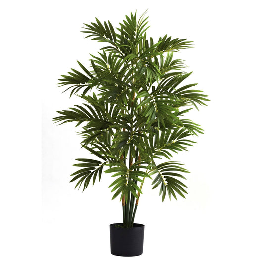 3' Areca Palm Tree artificial plant with lush green fronds in a black pot Nearly Natural on Tampa Home & Garden Store