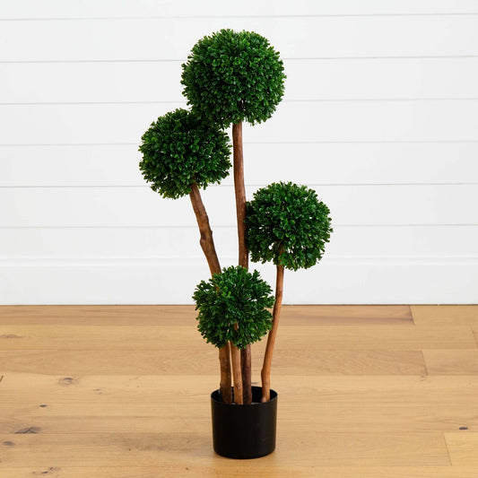 3’ Boxwood Topiary Tree UV Resistant (Indoor/Outdoor) - Tampa Home & Garden Store