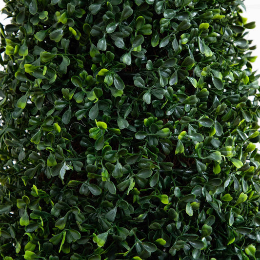 Nearly Natural 3 ft boxwood topiary UV-resistant artificial leaves for indoor outdoor use on Tampa Home & Garden Store