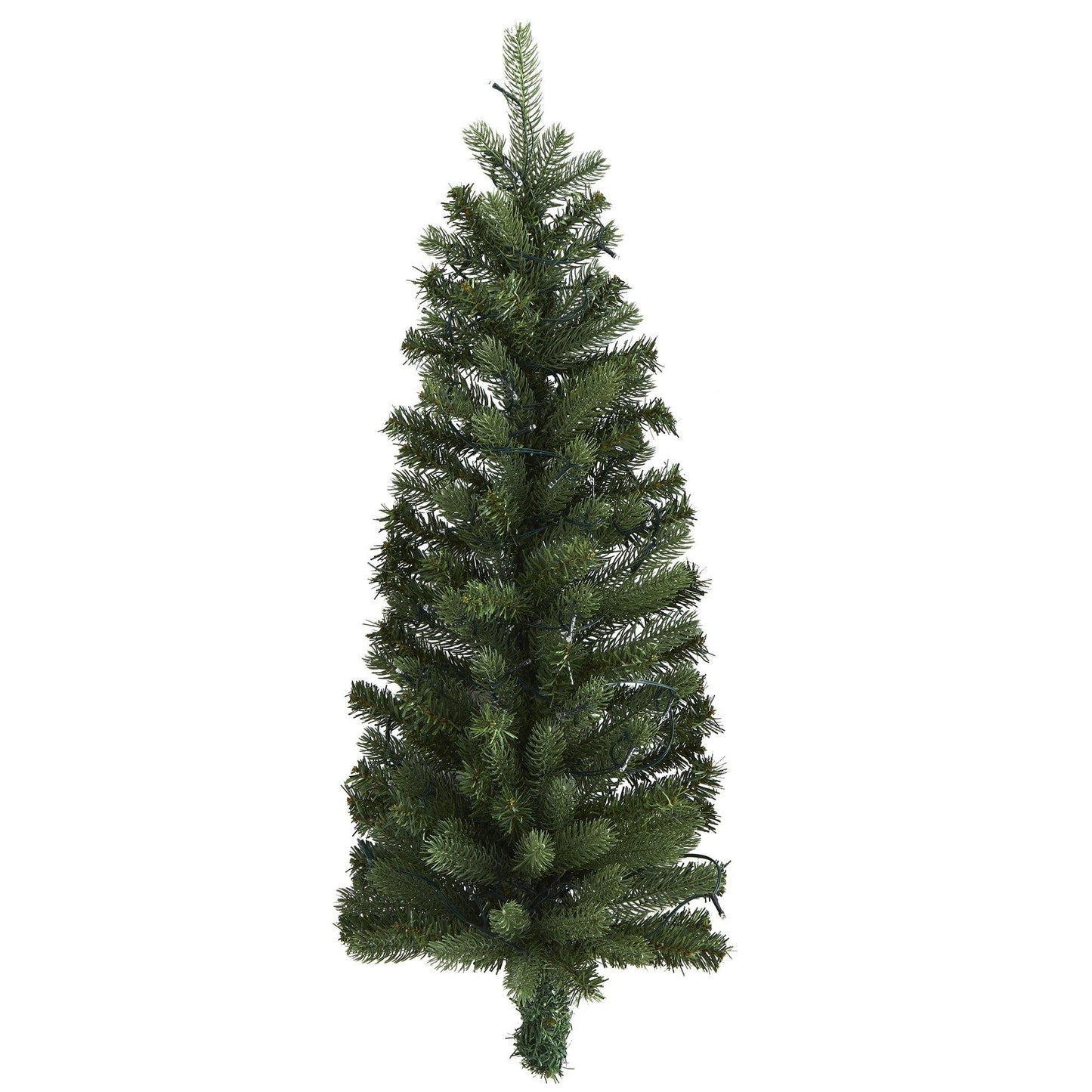 Árbol de Navidad artificial de 3' para colgar en la pared con 35 luces LED transparentes