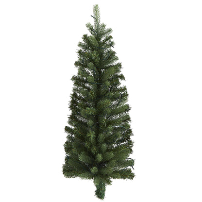 Árbol de Navidad artificial de 3' para colgar en la pared con 35 luces LED transparentes
