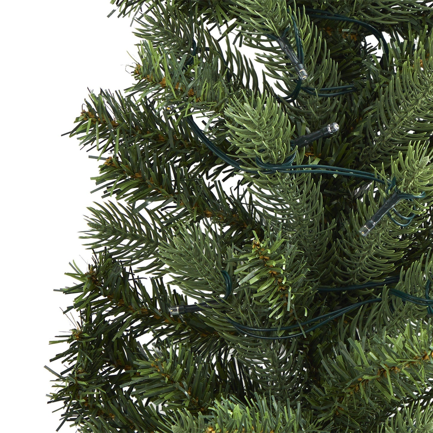 Árbol de Navidad artificial de 3' para colgar en la pared con 35 luces LED transparentes