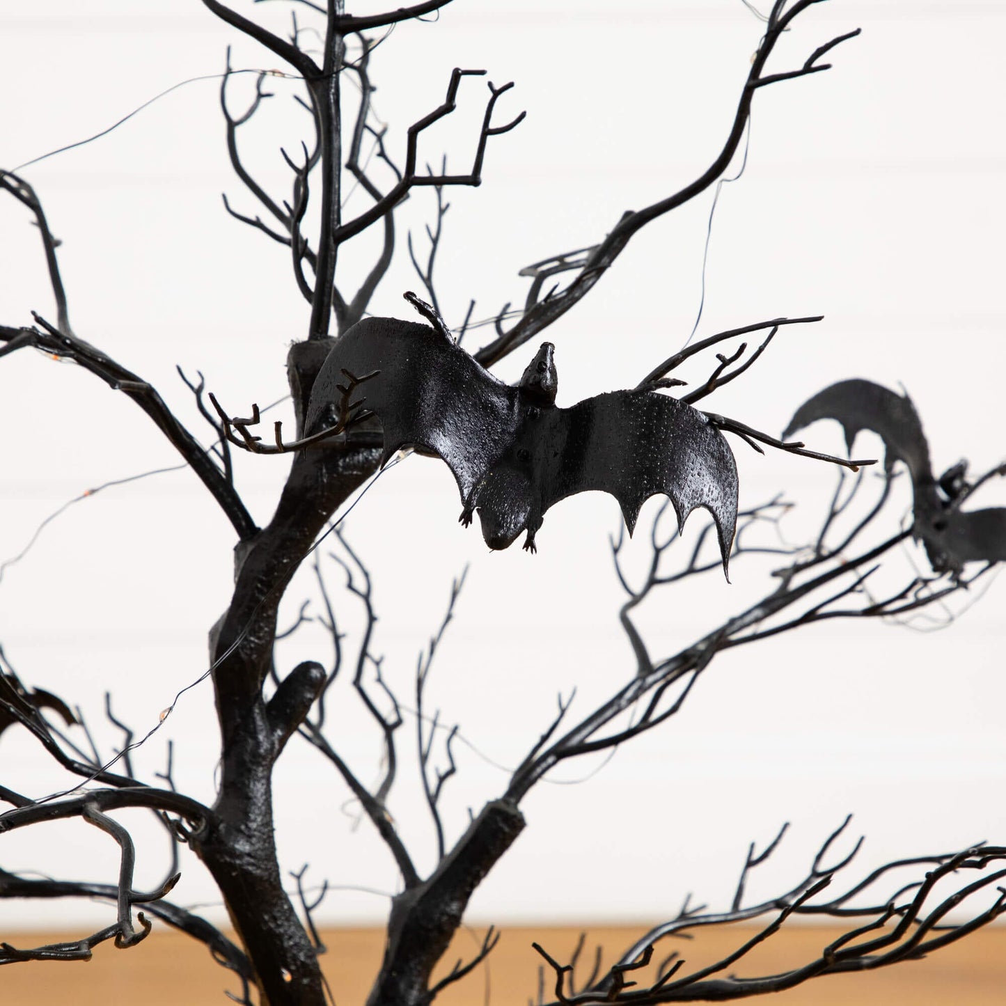 3' Pre-Lit Halloween Black Spooky Twig Tree with Bats and 100 Orange & Purple LED Lights on Tampa Home & Garden Store
