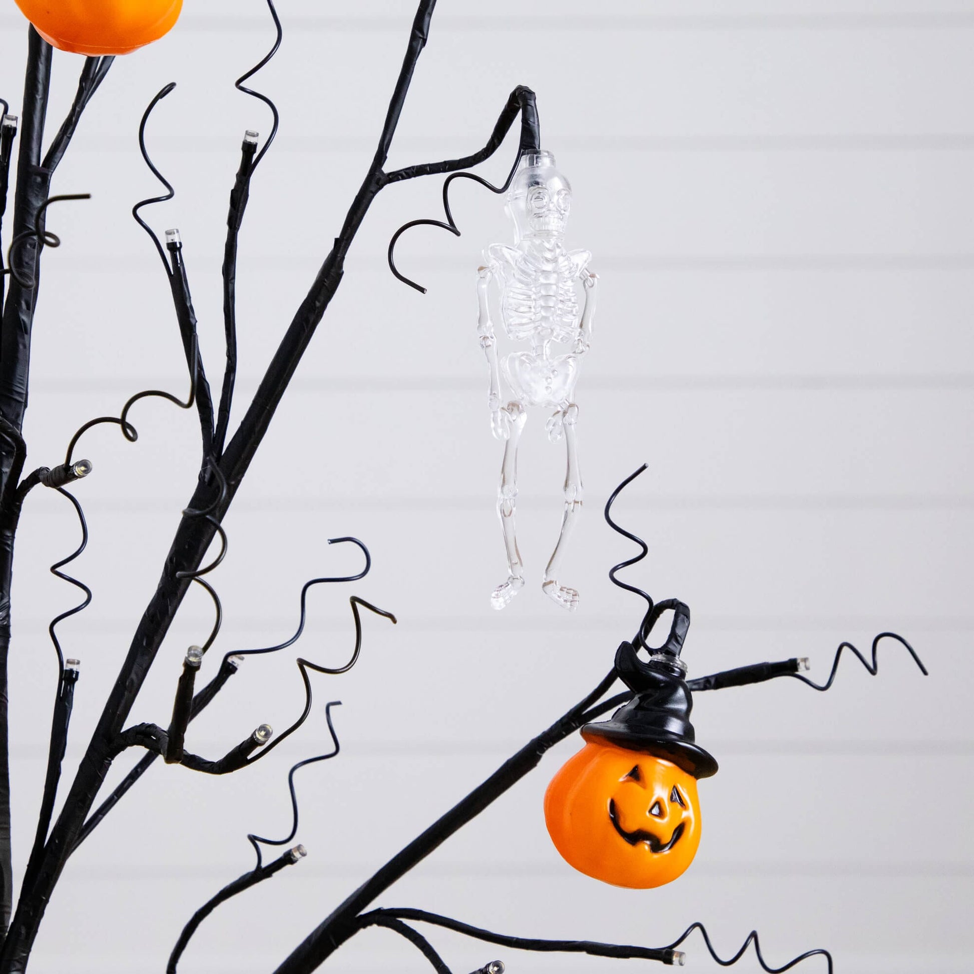 3ft Pre-Lit Halloween Pumpkins and Skulls Ornament Tree by Nearly Natural and 48 warm-white LEDs on Tampa Home & Garden Store