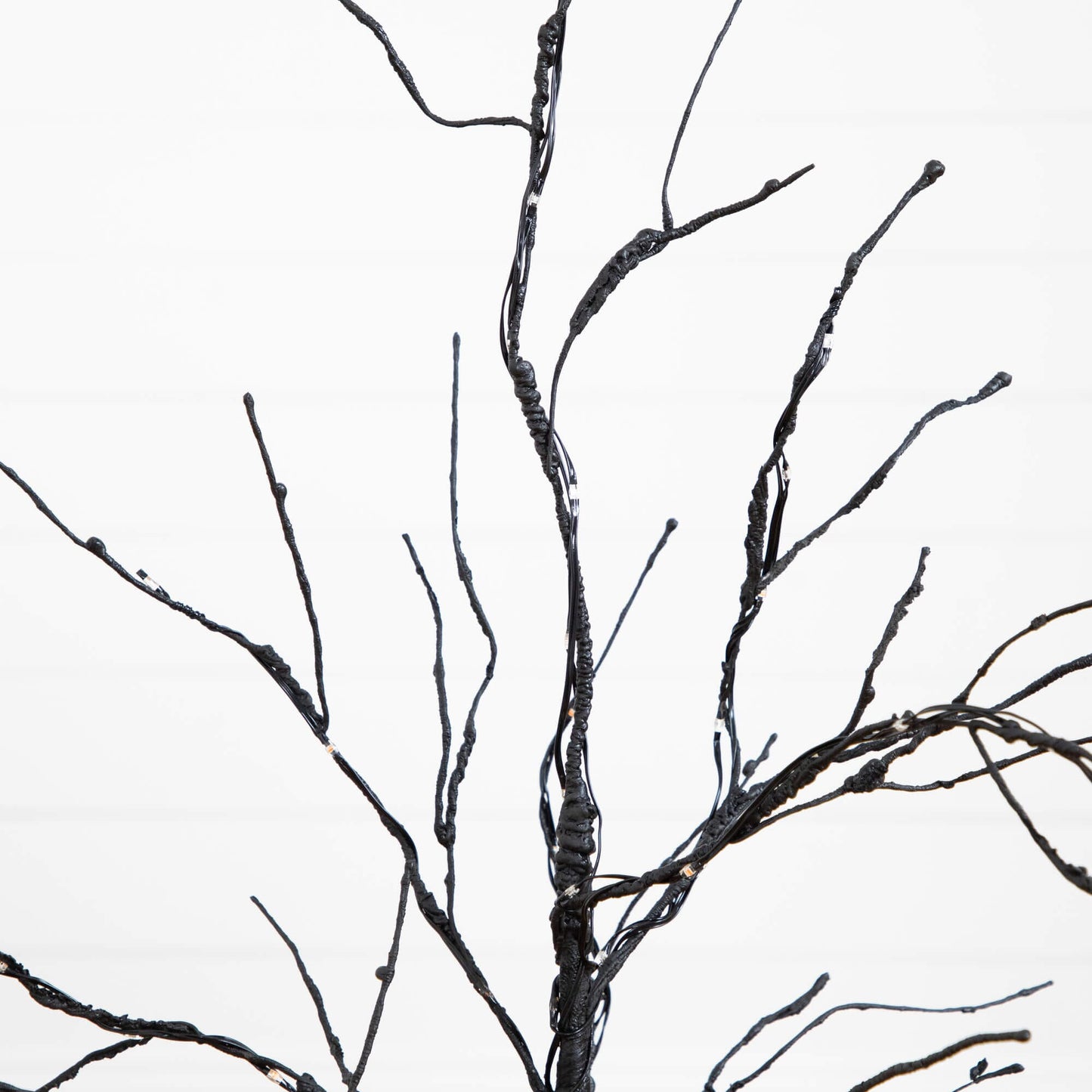 3' Pre-Lit Halloween Black Twig Artificial Tree by Nearly Natural with 80 orange and purple LED lights on Tampa Home & Garden Store