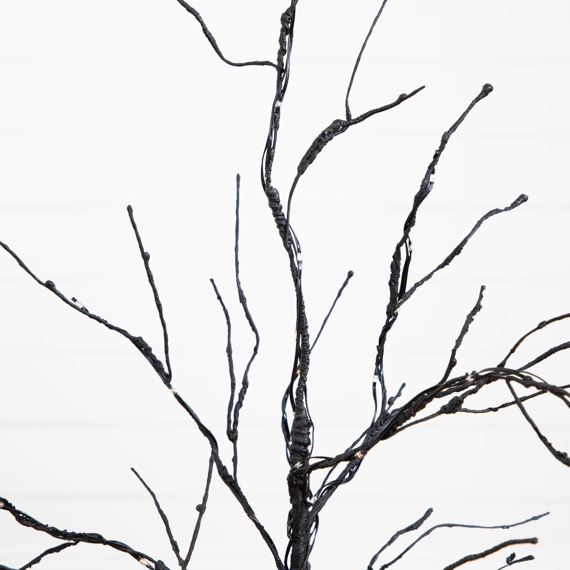 3' Pre-Lit Halloween Black Twig Artificial Tree by Nearly Natural with 80 orange and purple LED lights on Tampa Home & Garden Store