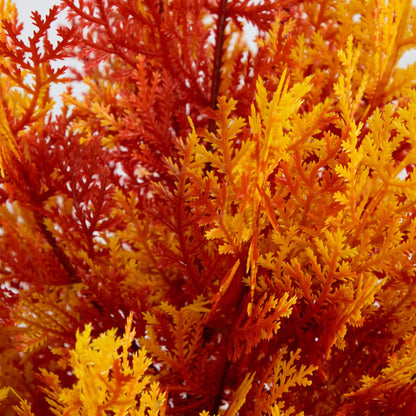 3' UV Resistant Autumn Cedar Tree by Nearly Natural; orange, red & yellow artificial foliage on Tampa Home & Garden Store