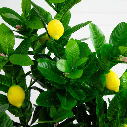 3’ Lemon Artificial Tree by Nearly Natural with bright yellow lemons and lush green leaves on Tampa Home & Garden Store