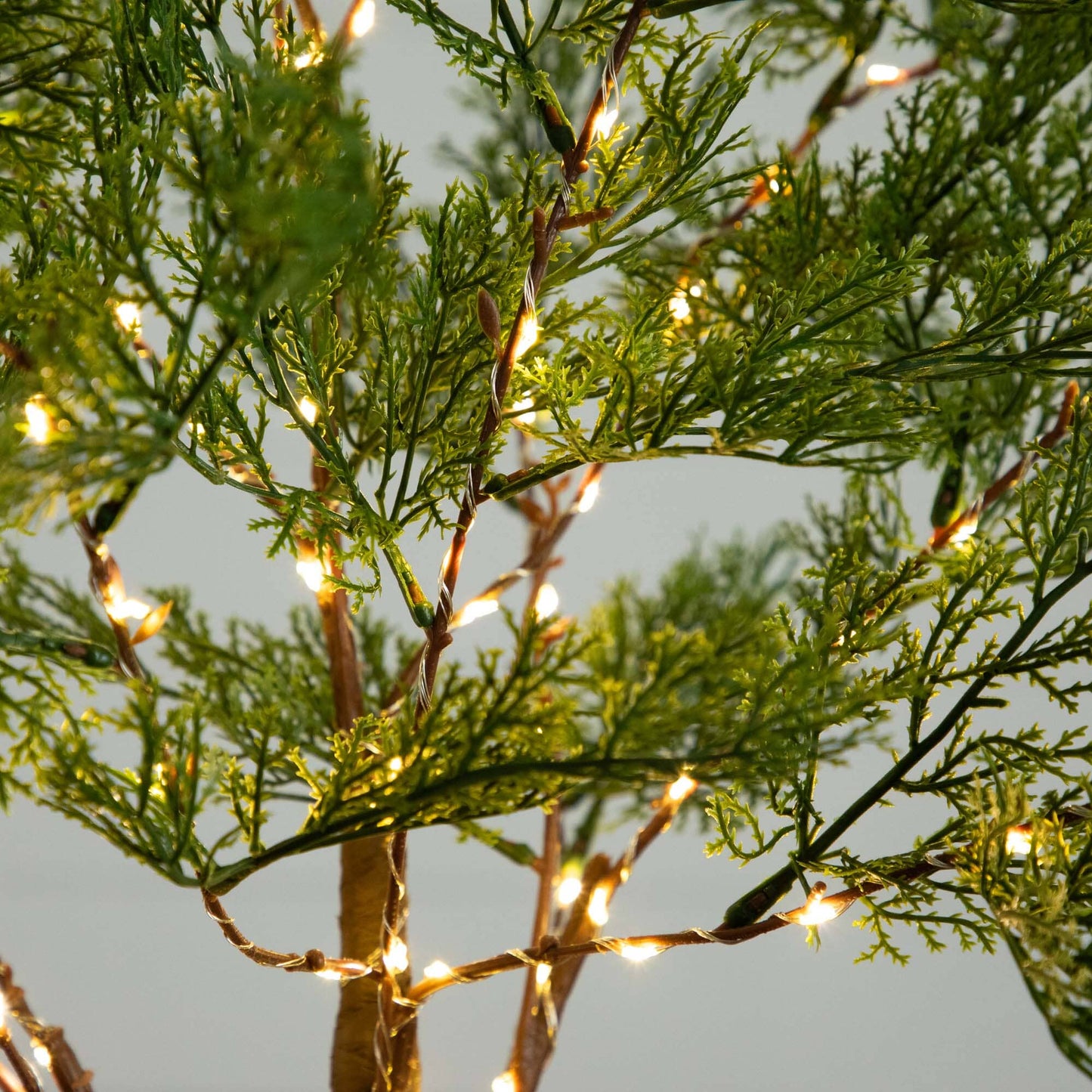 Artificial Cypress Tree and 120 Warm LED Lights