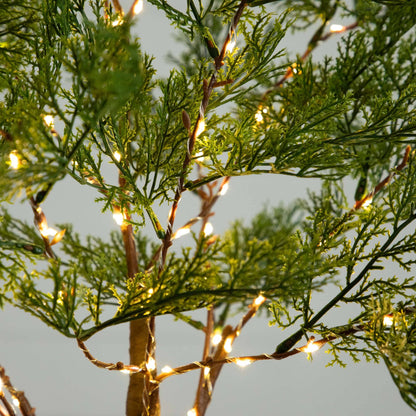 Artificial Cypress Tree and 120 Warm LED Lights
