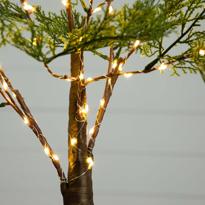 Artificial Cypress Tree and 120 Warm LED Lights