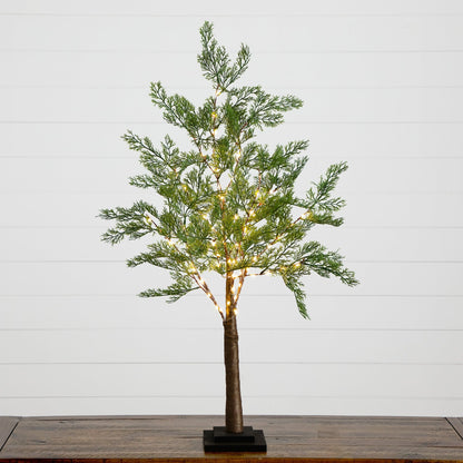 Artificial Cypress Tree and 120 Warm LED Lights