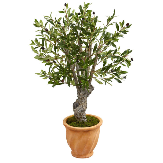 3’ Olive Artificial Tree in Terracotta Planter - Tampa Home & Garden Store